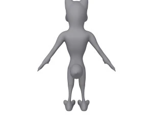 wolf cartoon 3D Model