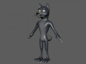 wolf cartoon 3D Модель