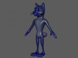 wolf cartoon 3D Модель