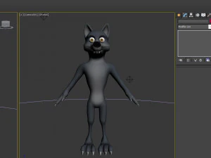 wolf cartoon 3D Model