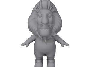 lion cartoon 3D 模型