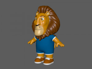 lion cartoon 3D 模型