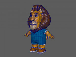 lion cartoon 3D 模型