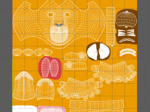 lion cartoon 3D 模型