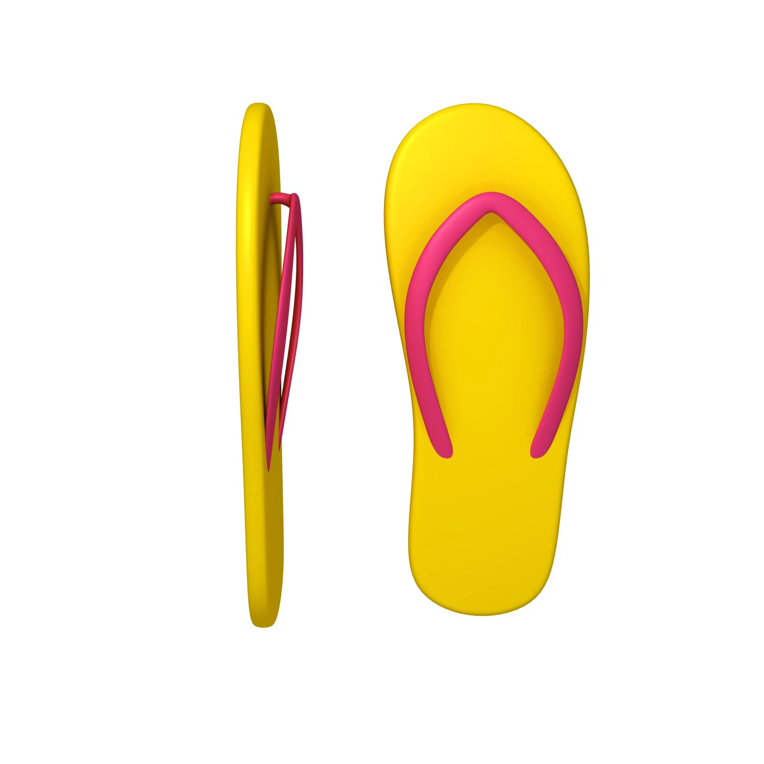 Flip flop cartoon 3D Model .c4d .max .obj .3ds .fbx .stl .blend