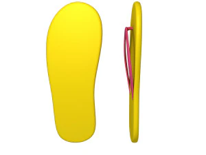 Flip flop cartoon 3D Model