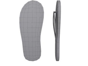 Flip flop cartoon 3D Model