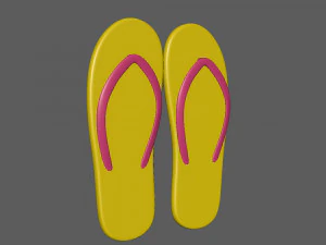 Flip flop cartoon 3D Model