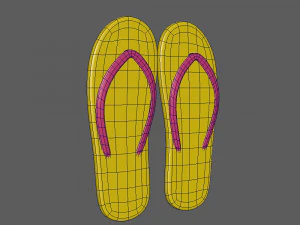 Flip flop cartoon 3D Model
