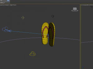Flip flop cartoon 3D Model