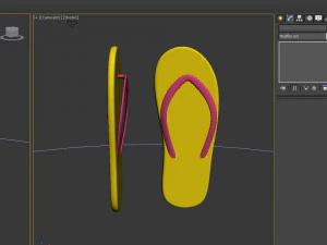 Flip flop cartoon 3D Model