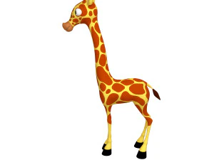 キリンの漫画 3Dモデル