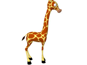 giraffe cartoon 3D Model