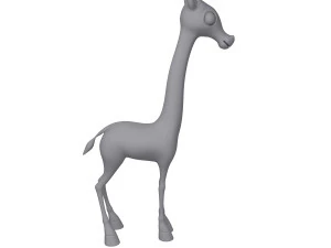 giraffe cartoon 3D Model