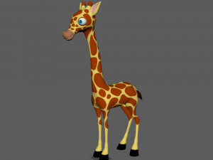 giraffe cartoon 3D Modell