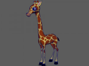 giraffe cartoon 3D Modell