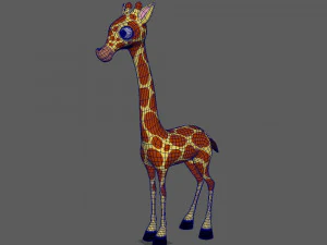 giraffe cartoon 3D Model