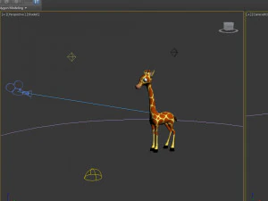 giraffe cartoon 3D Model