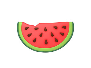 watermelon slice cartoon 3D Model