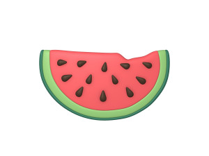 watermelon slice cartoon 3D Model