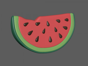 watermelon slice cartoon 3D Model