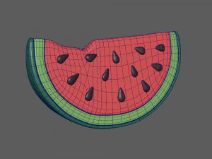 Watermelon slice cartoon 3D Model