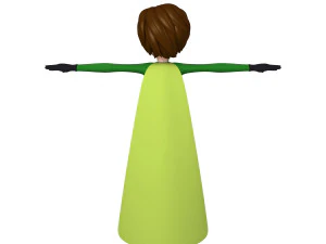 superhero boy cartoon 3D Model