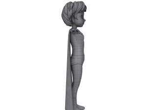 superhero boy cartoon 3D Model