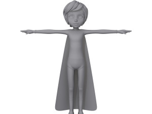 superhero boy cartoon Modèle 3D