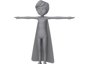 superhero boy cartoon Modèle 3D