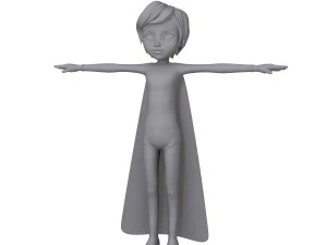 superhero boy cartoon 3D Model