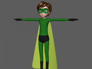 superhero boy cartoon Modèle 3D