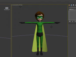 superhero boy cartoon 3D Model