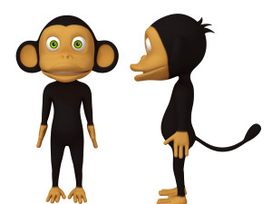 monkey cartoon Modelo 3D