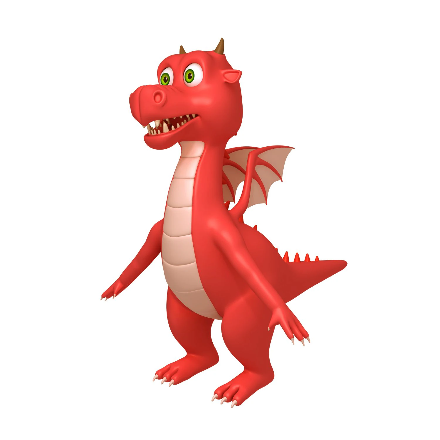 dragon cartoon 3D Model .c4d .max .obj .3ds .fbx .stl .blend
