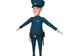 policeman cartoon 02 3D Модель
