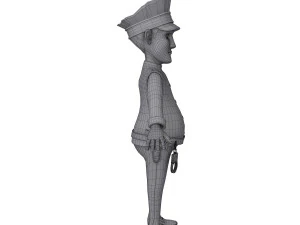 policeman cartoon 02 3D Model