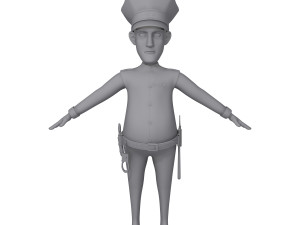 policeman cartoon 02 3D Модель