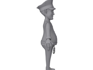 policeman cartoon 02 3D Модель