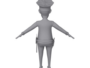 policeman cartoon 02 3D Модель