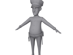 policeman cartoon 02 3D Модель