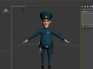 policeman cartoon 02 3D Модель