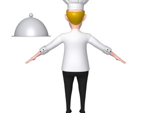 chef cartoon 02 3D Model