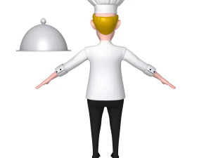chef cartoon 02 3D Model