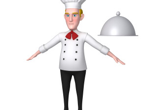 chef cartoon 02 3D Model