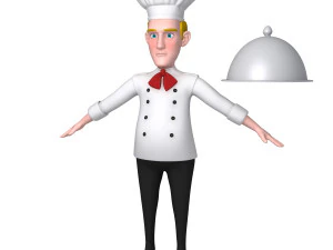 chef cartoon 02 3D Model