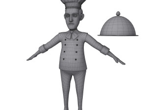 chef cartoon 02 3D Model