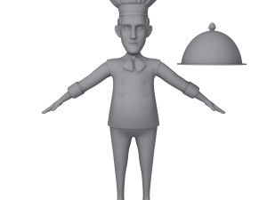 chef cartoon 02 3D Model