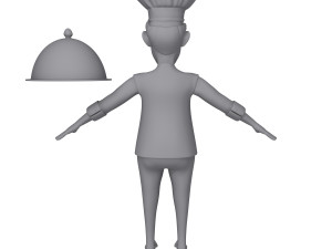chef cartoon 02 3D Model