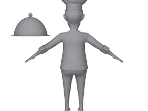 chef cartoon 02 3D Model